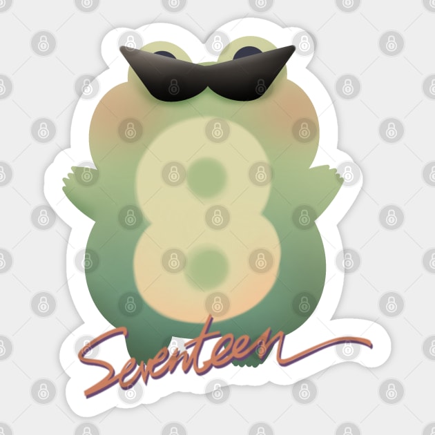 Seventeen Minghao Frog Design Sticker by niconeko3